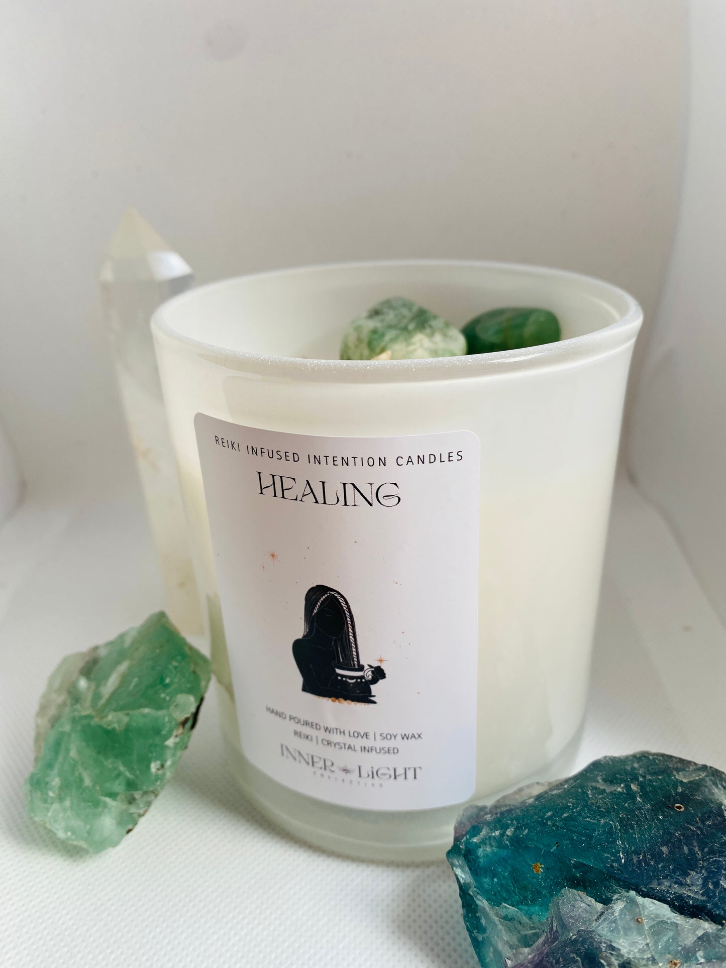 Healing - Reiki + Crystal Infused Candle