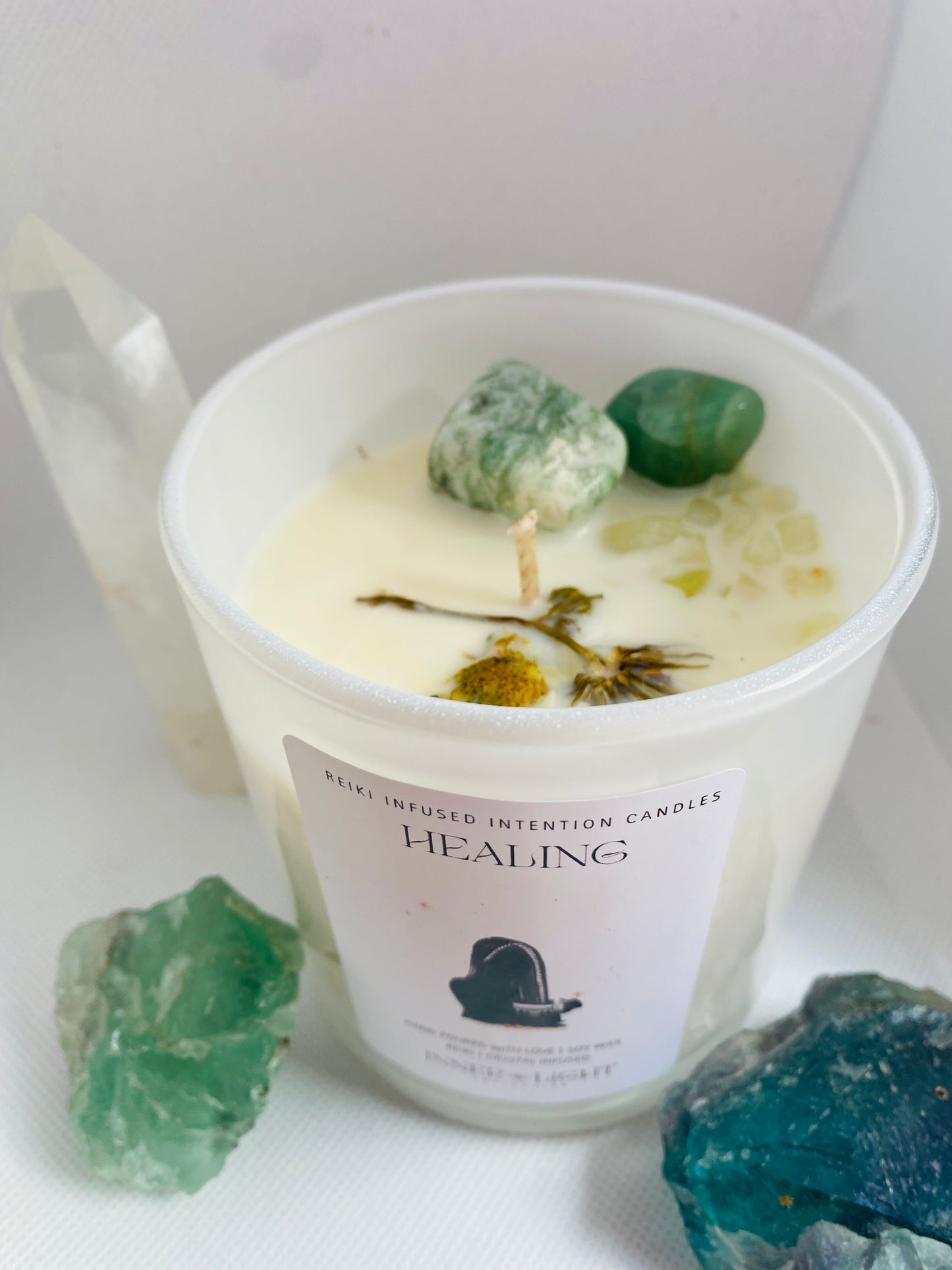 Healing - Reiki + Crystal Infused Candle