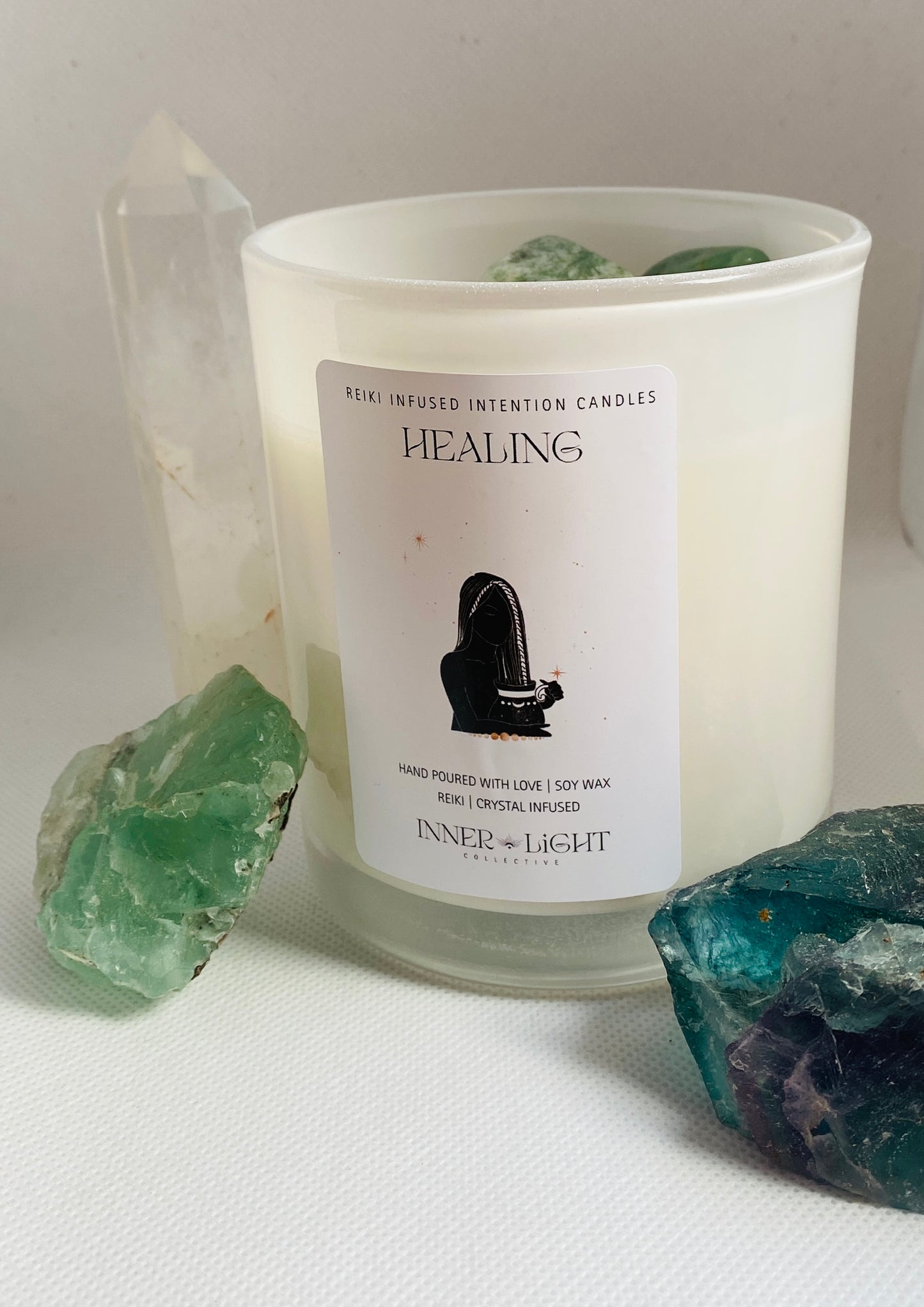Healing - Reiki + Crystal Infused Candle
