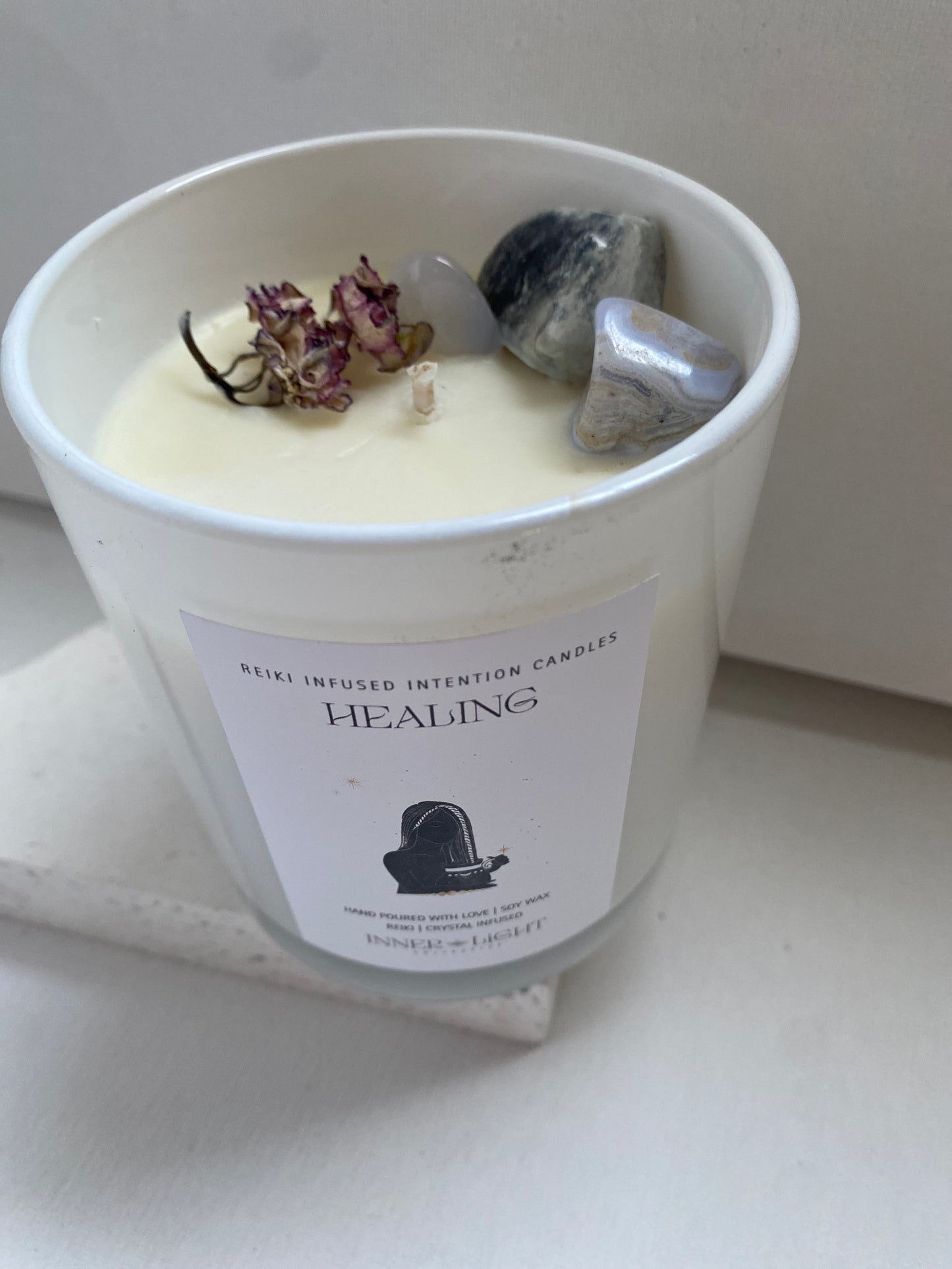Healing - Reiki + Crystal Infused Candle