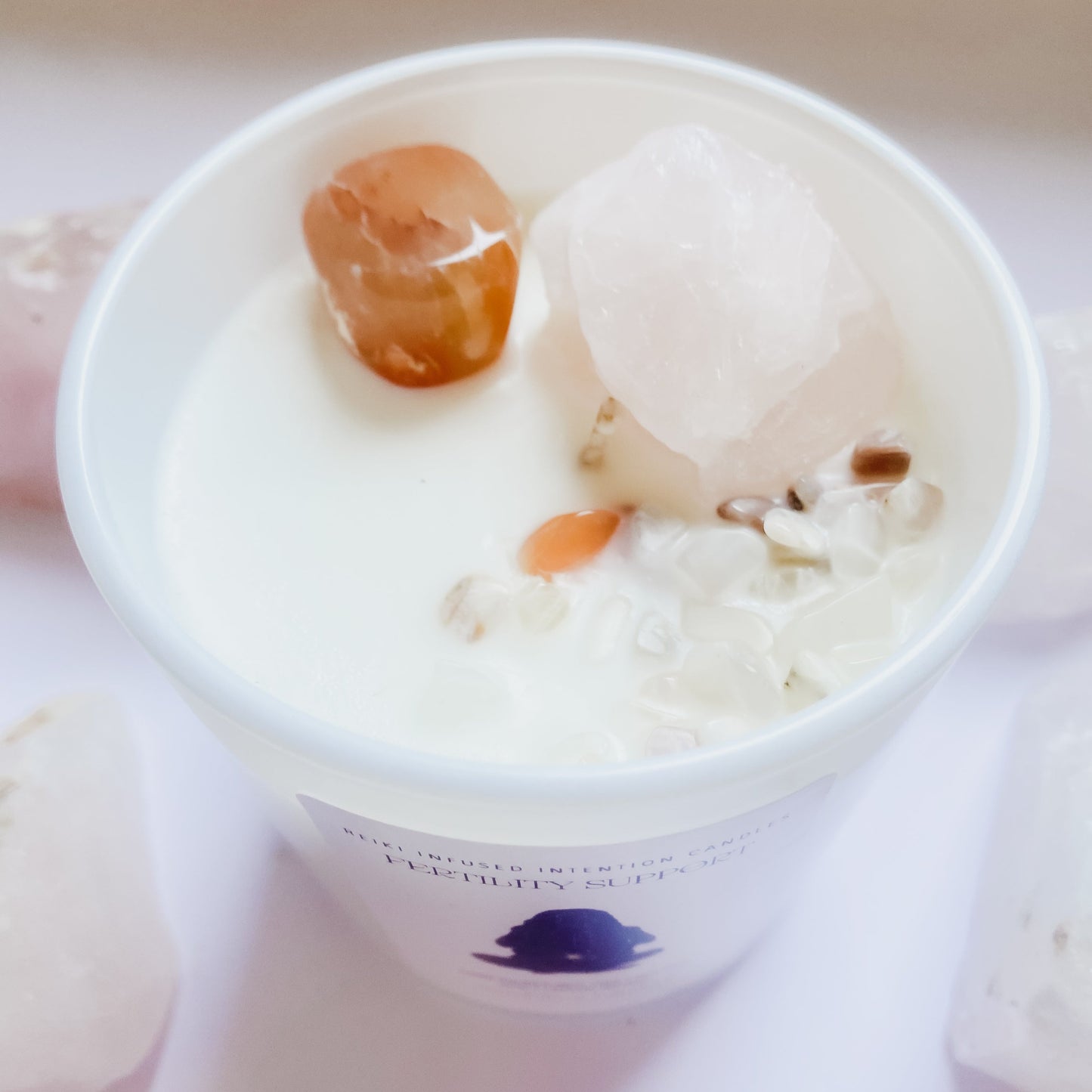 Fertility Support - Reiki + Crystal Infused Candle