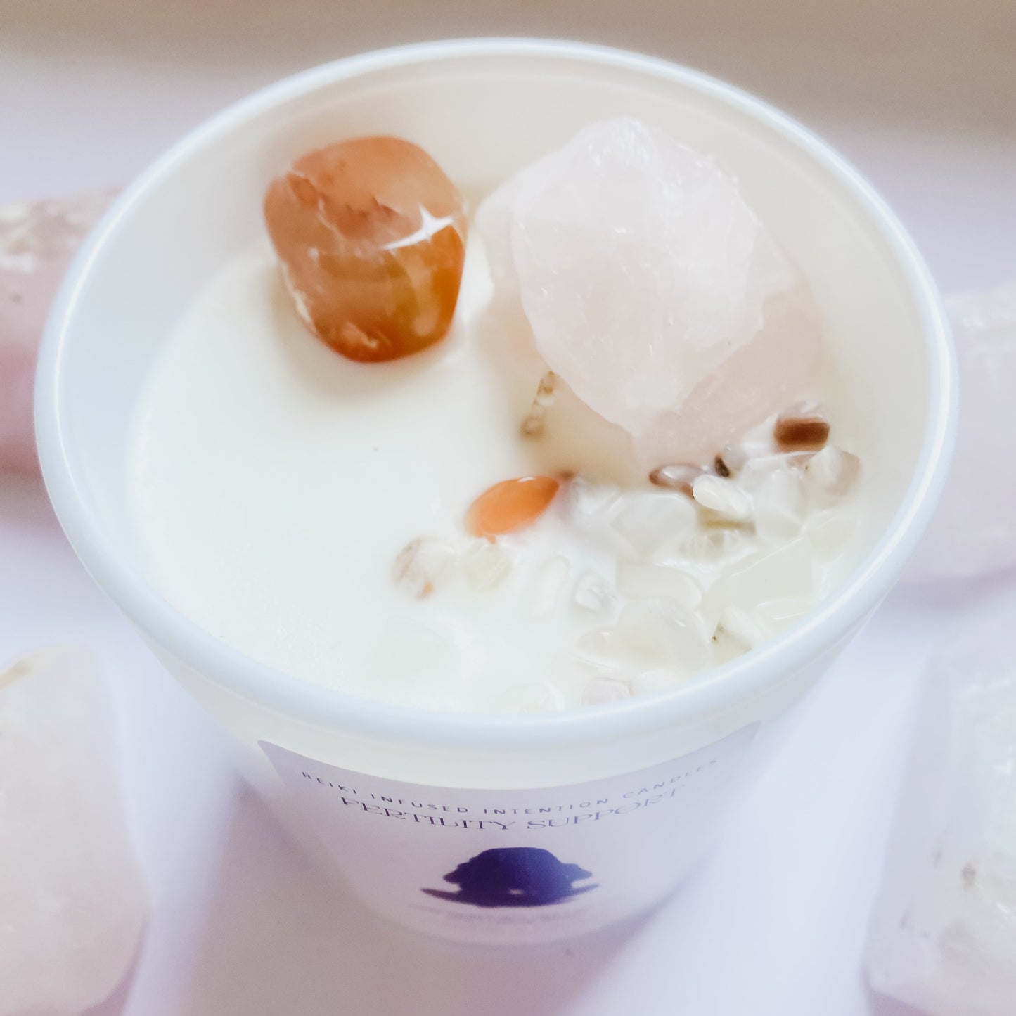 Fertility Support - Reiki + Crystal Infused Candle