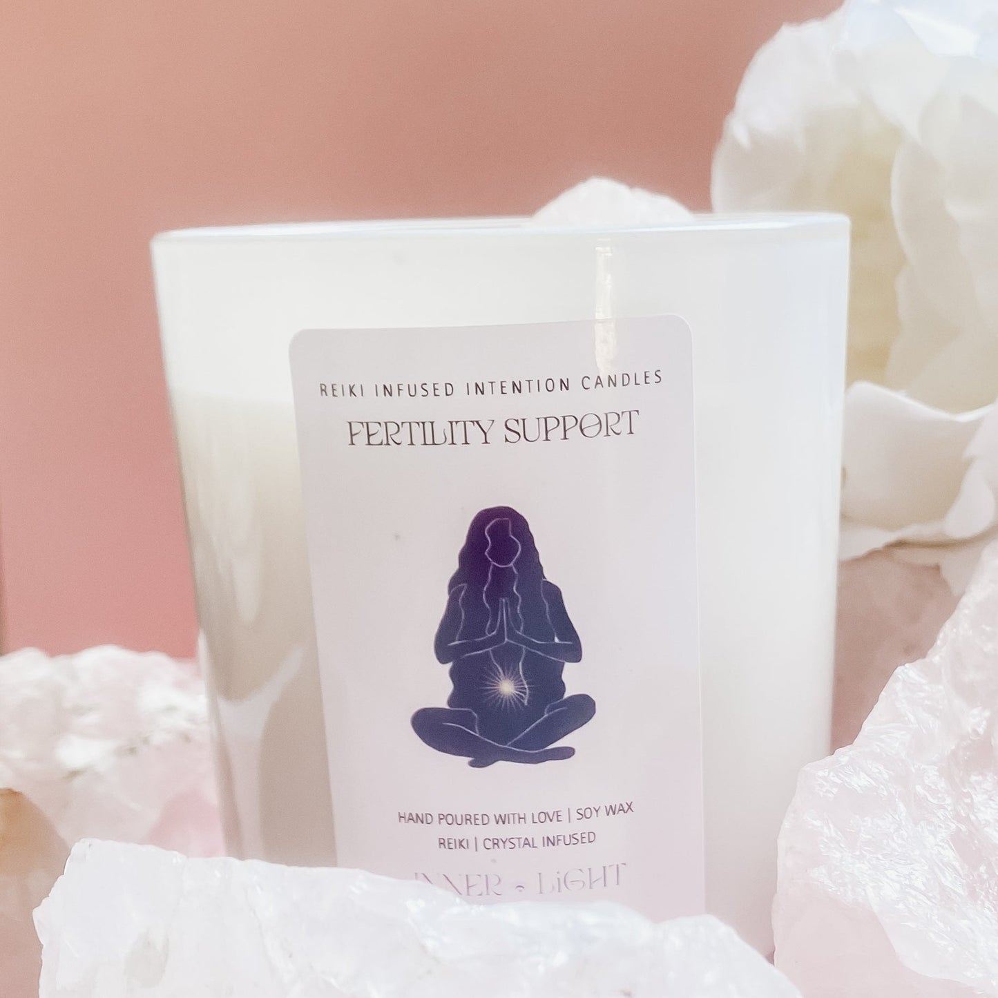 Fertility Support - Reiki + Crystal Infused Candle