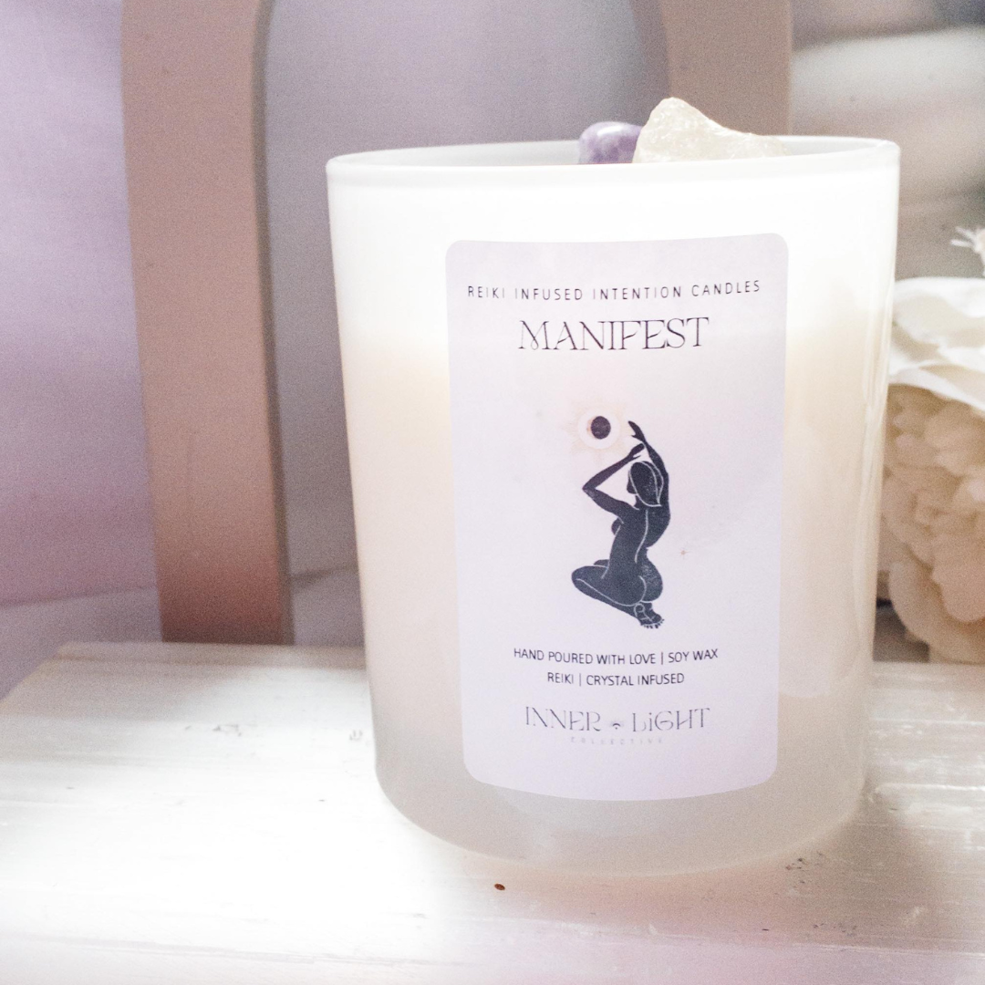 Manifest - Reiki + Crystal Infused Ritual Candle