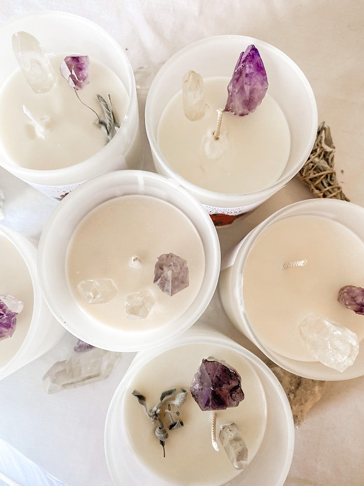 What goes into the reiki infused intention candle process?