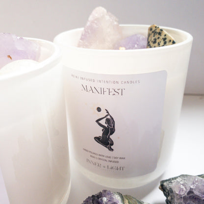 Manifest Candle Crystal Infused