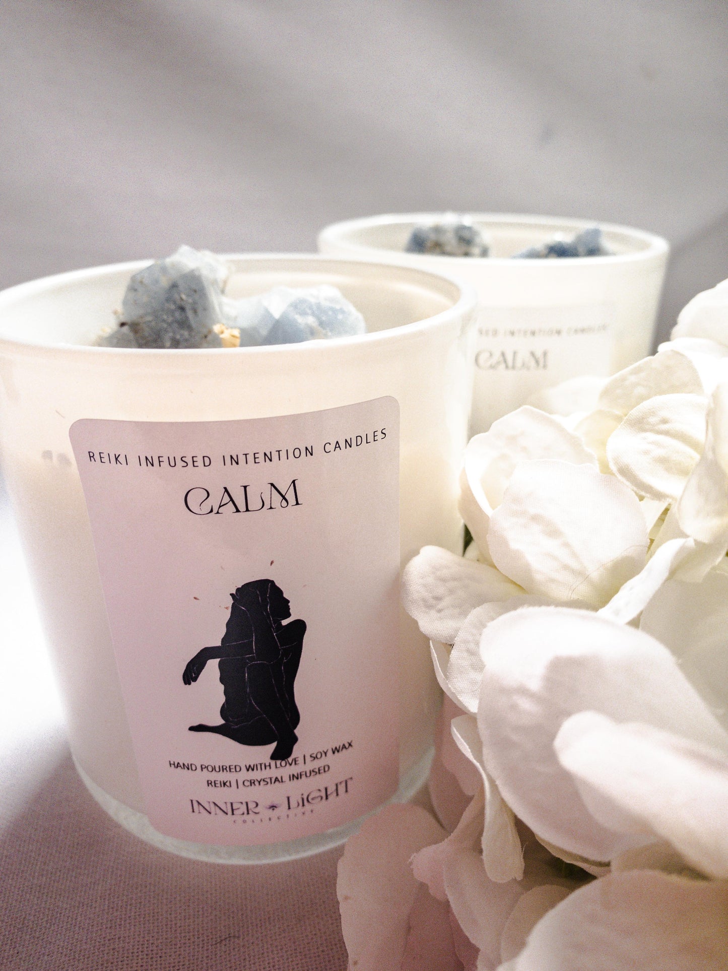 Calm - Reiki + Crystal Infused Candle