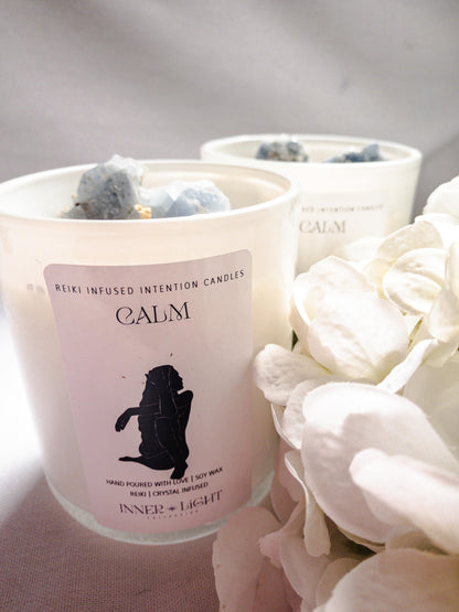 Calm - Reiki + Crystal Infused Candle