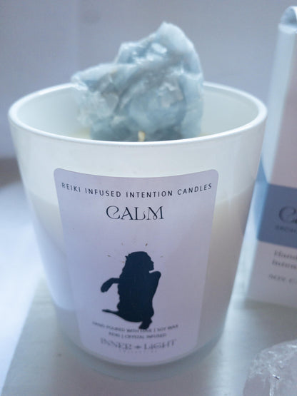 Calm - Reiki + Crystal Infused Candle
