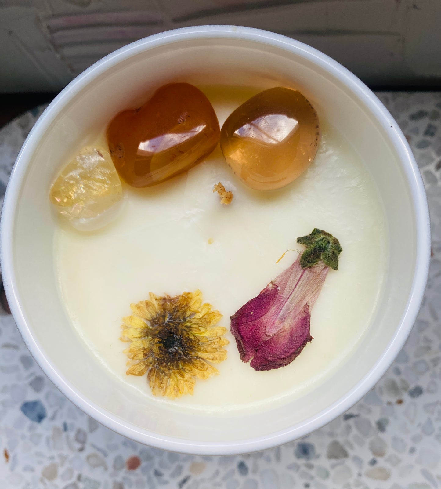 Abundance - Reik + Crystal  Infused Intention Candle