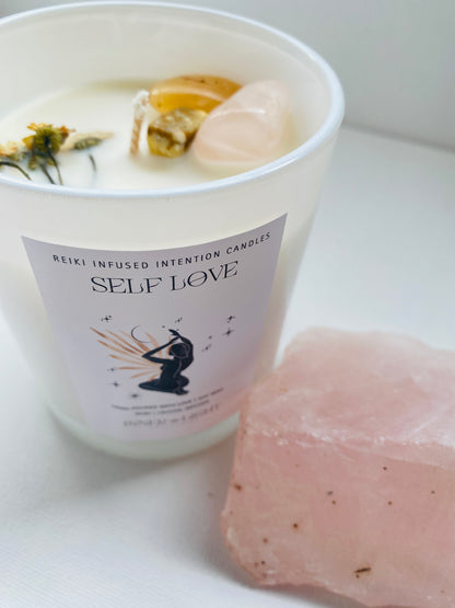 Self Love - Reiki + Crystal Infused Candle