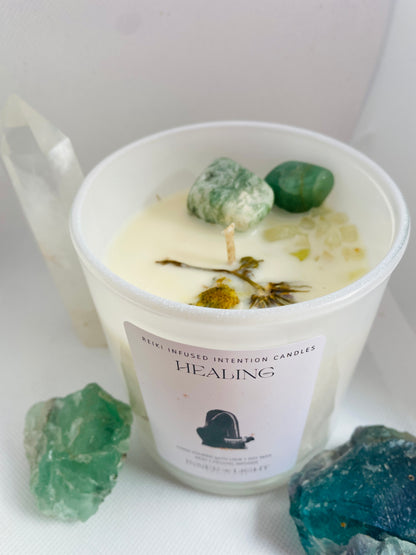 Healing - Reiki + Crystal Infused Candle