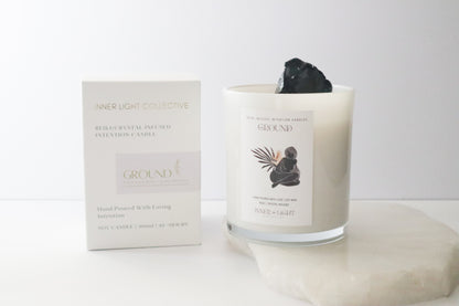 Ground - Reiki + Crystal Infused  Candle
