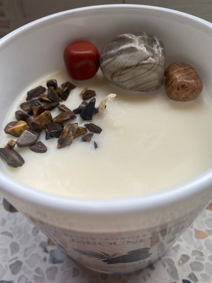 Ground - Reiki + Crystal Infused  Candle