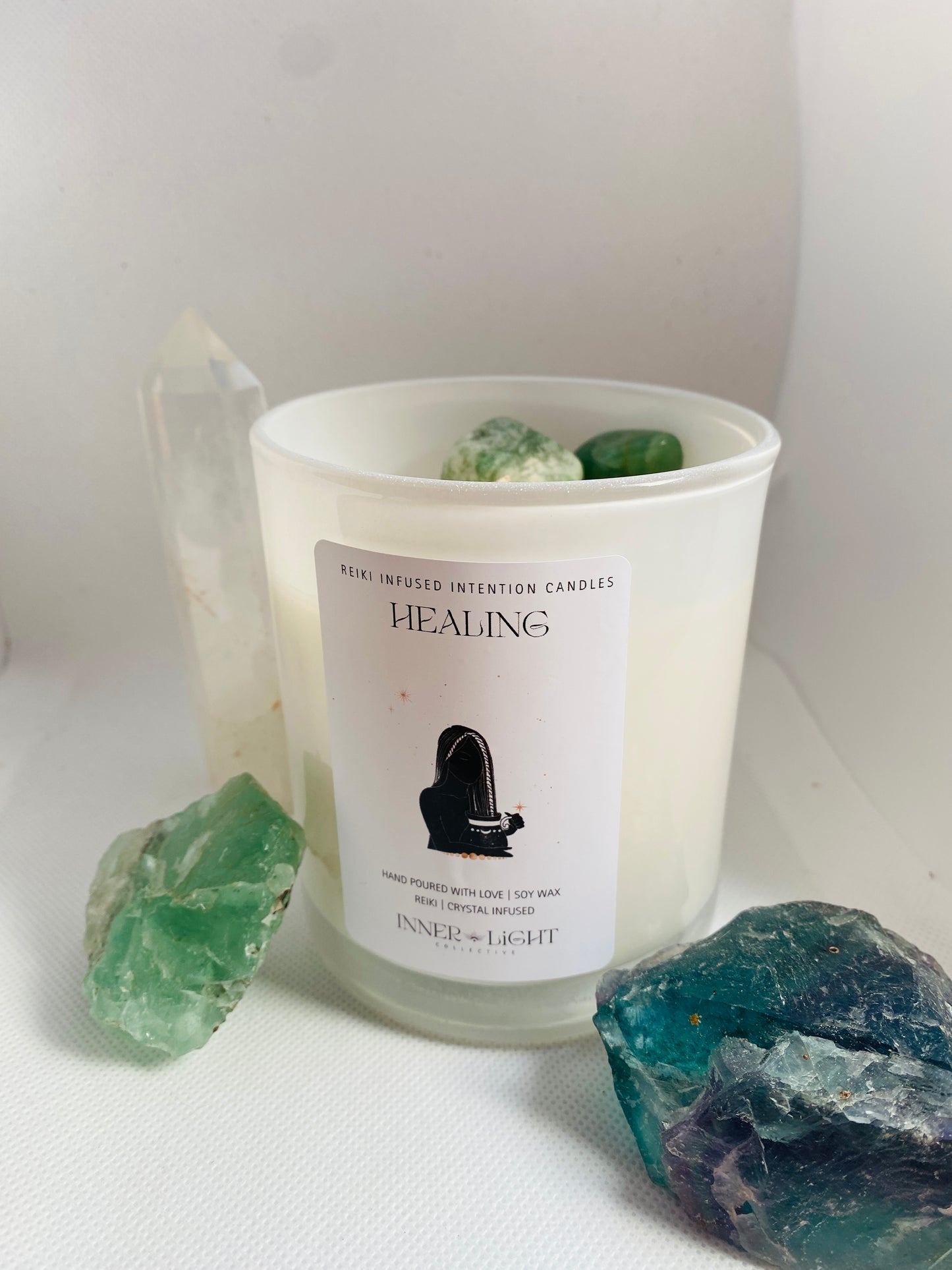 Healing - Reiki + Crystal Infused Candle