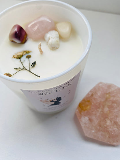 Self Love - Reiki + Crystal Infused Candle