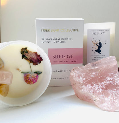 Self Love - Reiki + Crystal Infused Candle