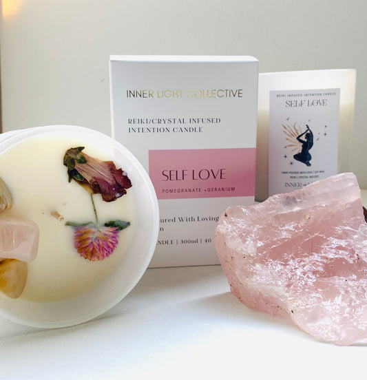 Self Love - Reiki + Crystal Infused Candle