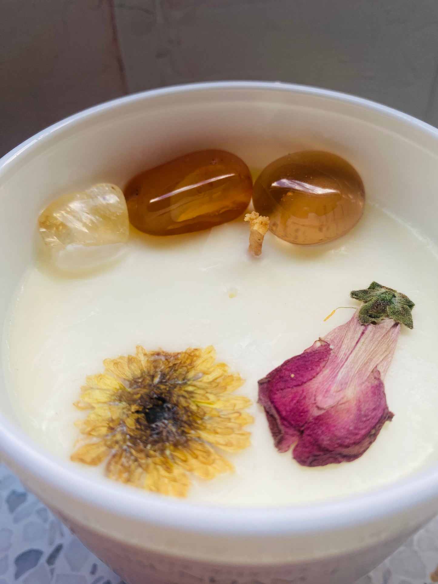 Abundance - Reik + Crystal  Infused Intention Candle