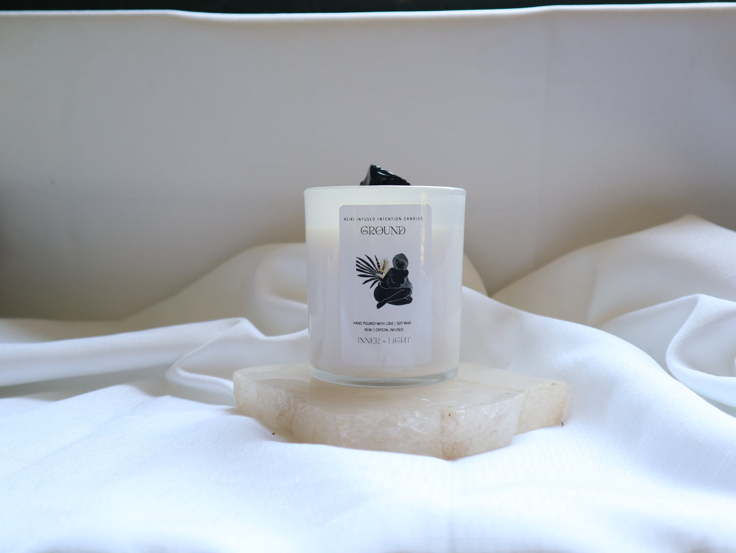 Ground - Reiki + Crystal Infused  Candle