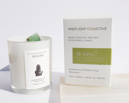 Healing - Reiki + Crystal Infused Candle