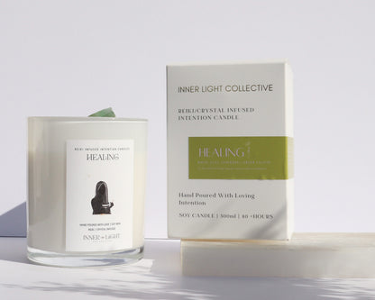 Healing - Reiki + Crystal Infused Candle