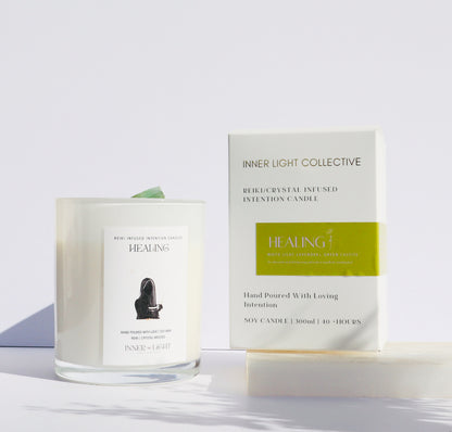 Healing - Reiki + Crystal Infused Candle