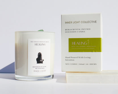 Healing - Reiki + Crystal Infused Candle