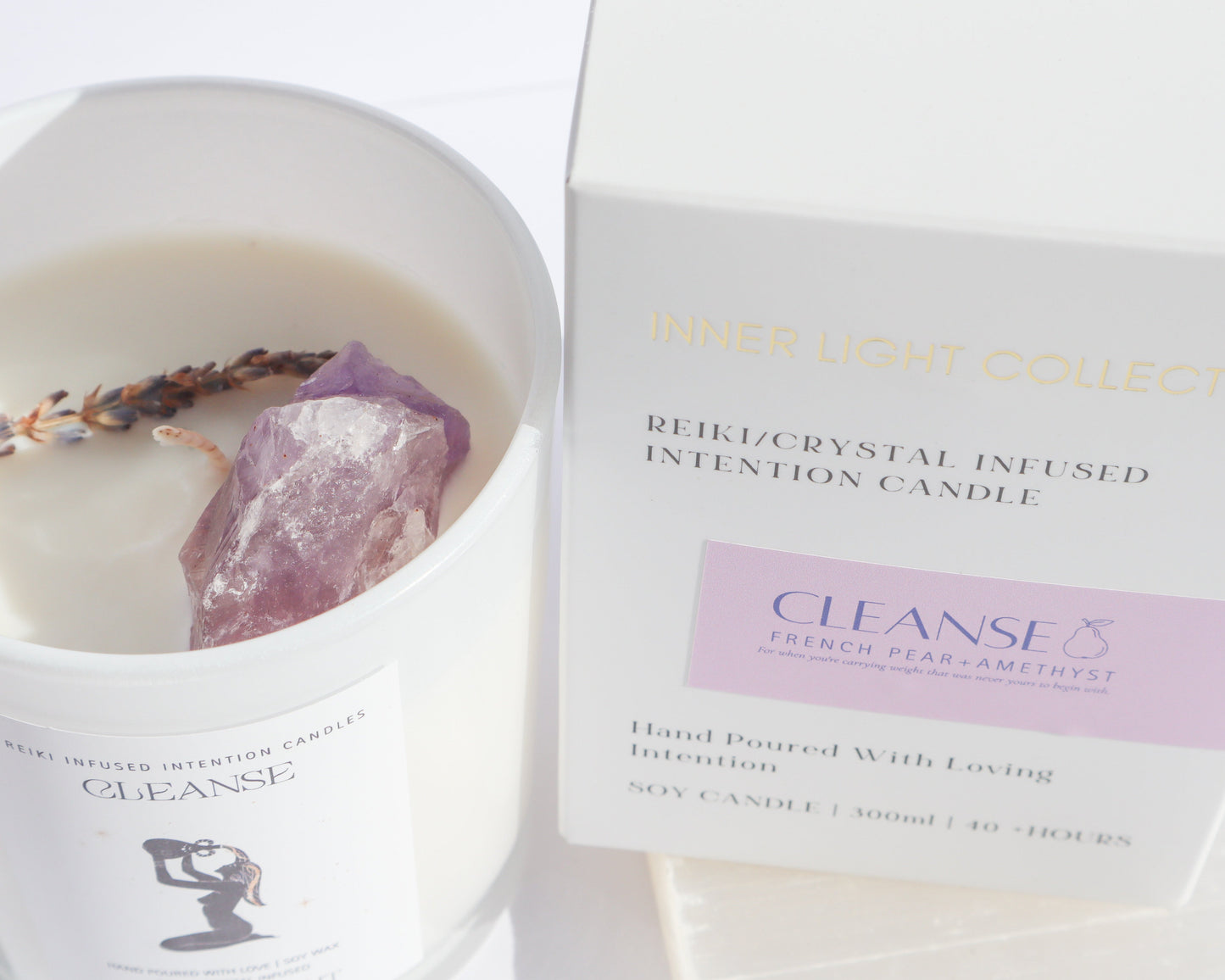 Cleanse -  Reiki + Crystal Infused Candle