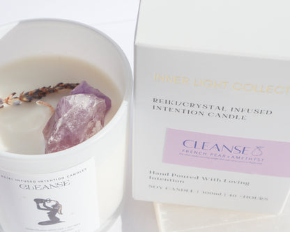 Cleanse -  Reiki + Crystal Infused Candle