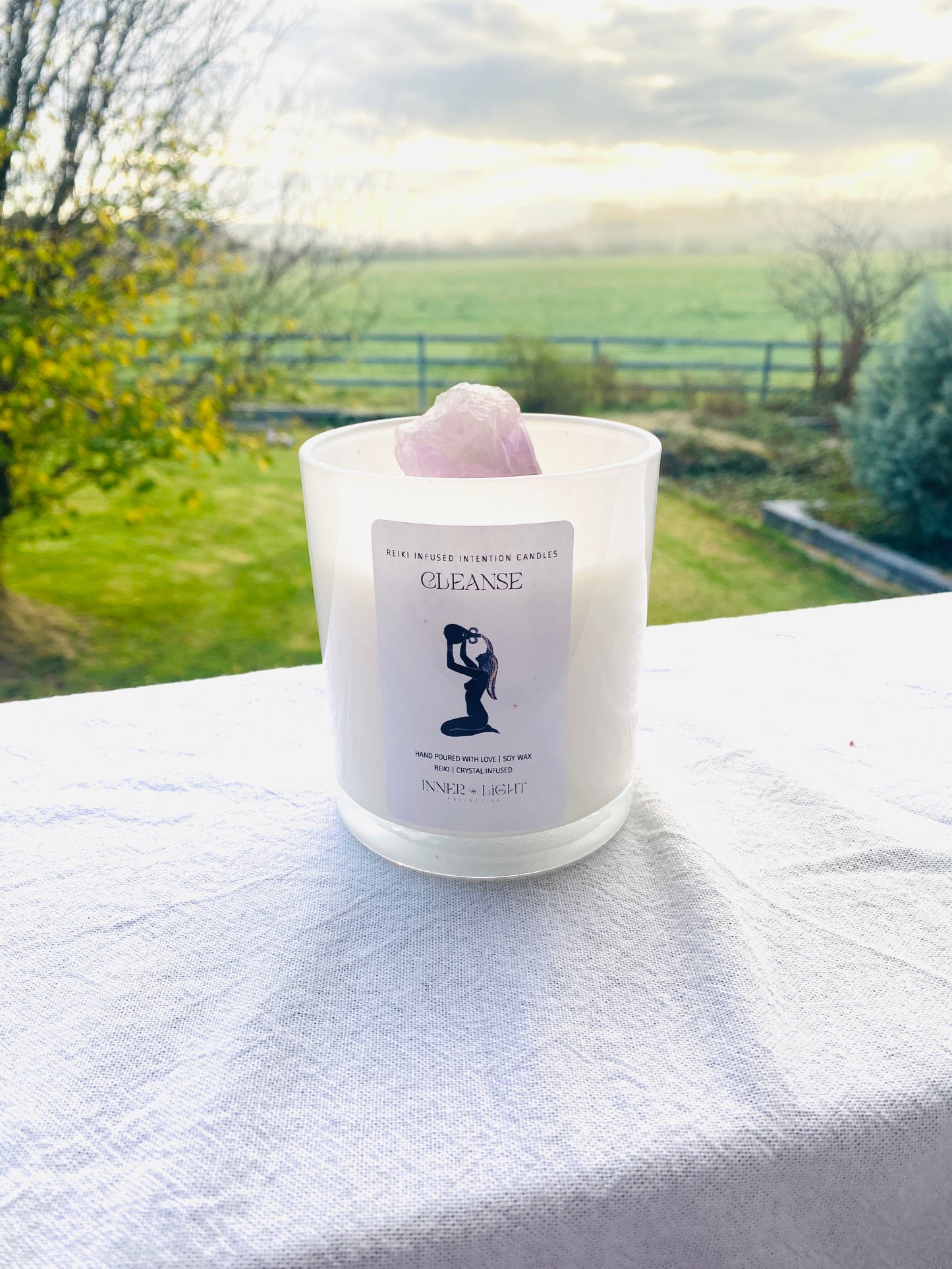 Cleanse -  Reiki + Crystal Infused Candle