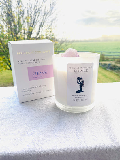 Cleanse -  Reiki + Crystal Infused Candle