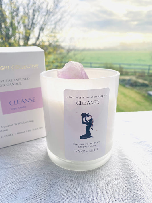 Cleanse -  Reiki + Crystal Infused Candle