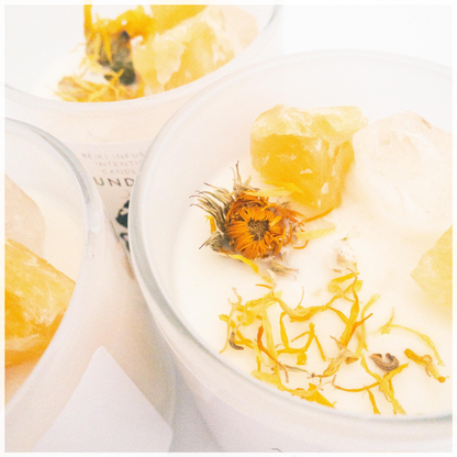 Abundance - Reiki + Crystal  Infused Intention Candle