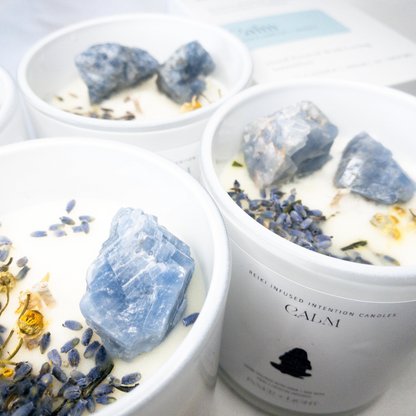 Calm - Reiki + Crystal Infused Candle