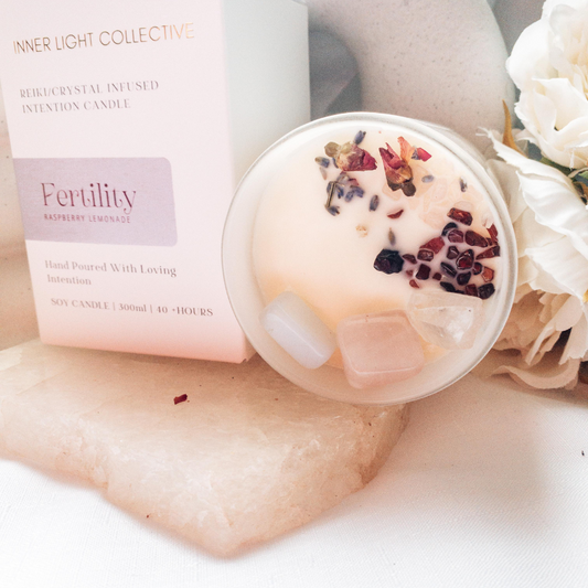 Fertility Support - Reiki + Crystal Infused Candle