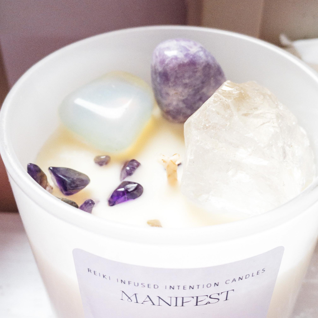 Manifest - Reiki + Crystal Infused Ritual Candle
