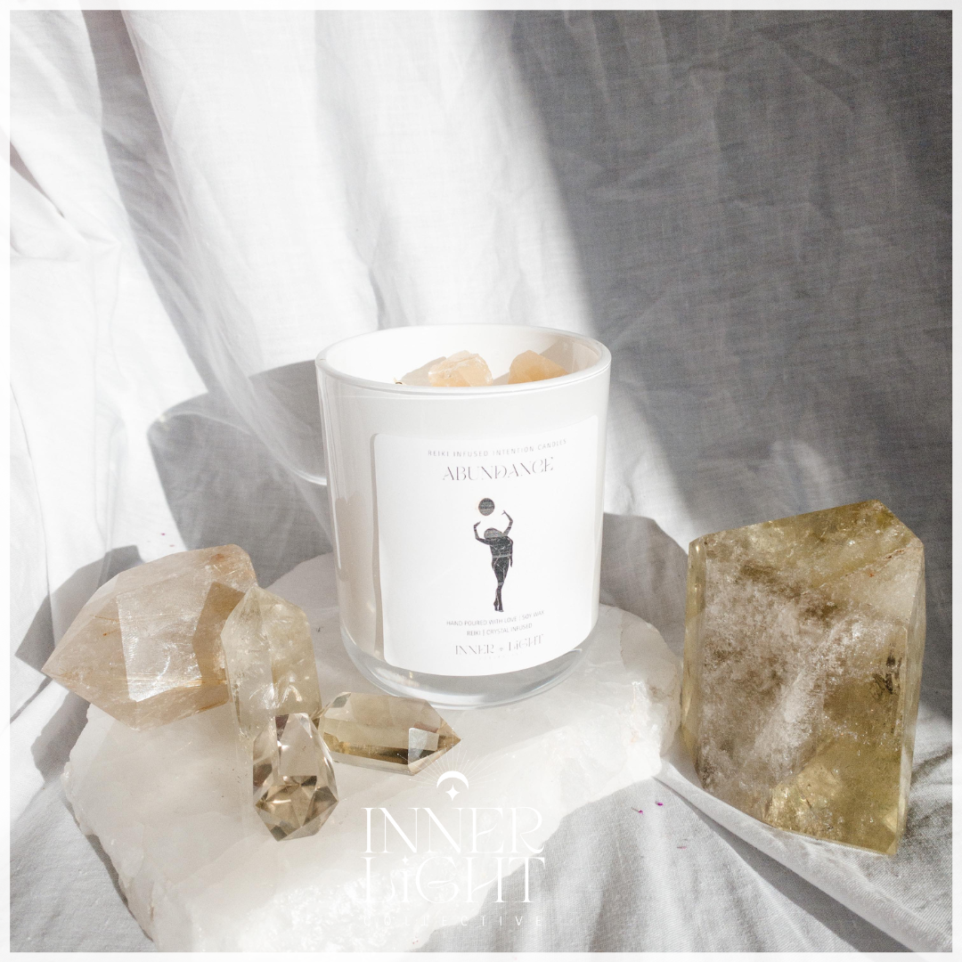 Abundance - Reiki + Crystal  Infused Candle